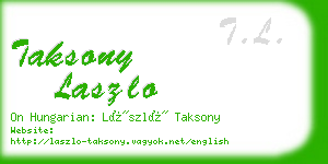 taksony laszlo business card